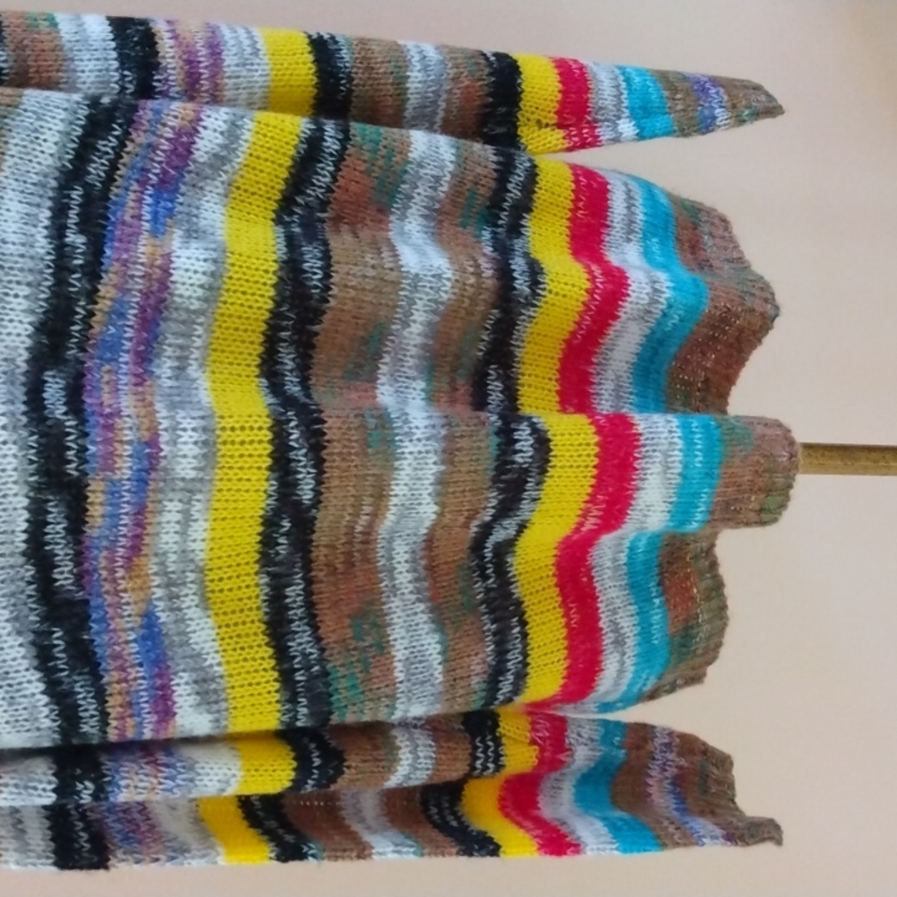 Noracora  Colorful Open Front Knit Sweater. - Picture 6 of 10